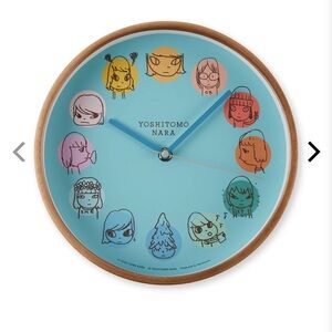 Nara Blue and Brown Animal Face Wall Clock